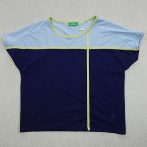 Prince Shirt Womens Medium Blue Colorblock Athletic Tennis Top Coolmax Polyester